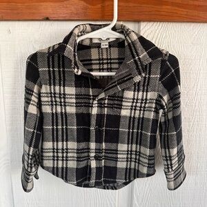 Quince Black and White Plaid Baby Shacket Casual Layers Cabincore Granolagirl